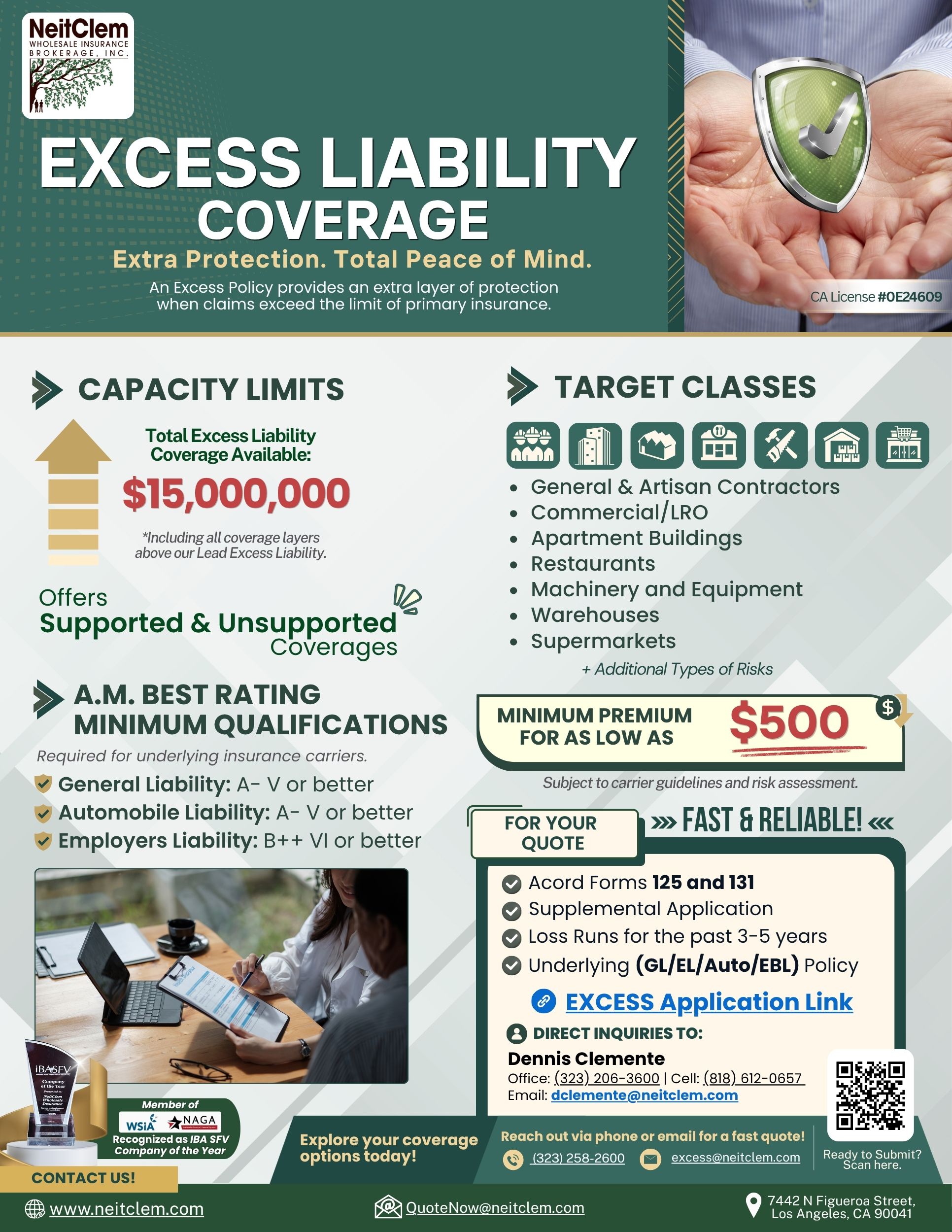 XS Surplus Lines promotional flyer